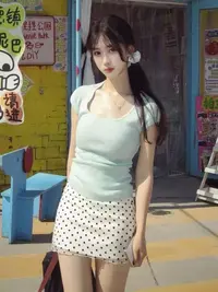 轻熟风小清新森系法式时尚套装百搭白色短款【E区套装】7094 套装