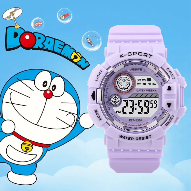 多功能哆啦A梦防水夜光独角兽蓝胖子电子手表学生礼物叮当猫女童