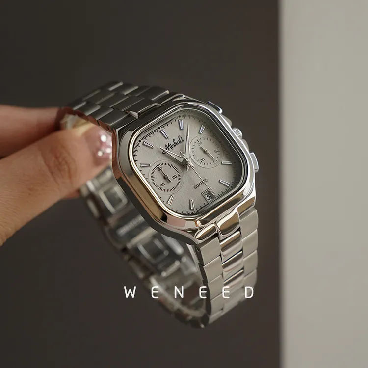 手表女2025新款轻奢小众高级感方形钢带大表盘复古腕表石英女表