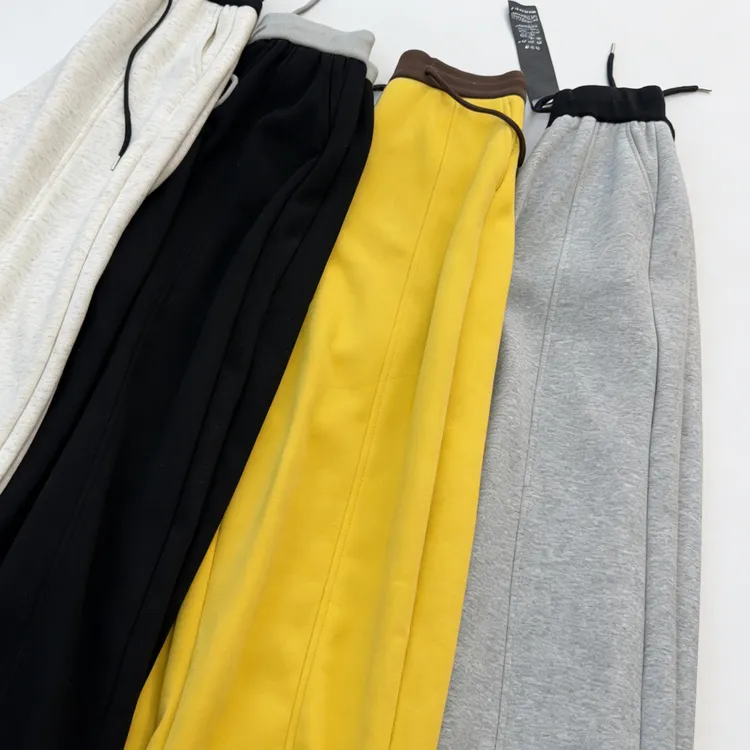 冬季新款加绒加厚高腰显瘦弯刀裤宽松百搭休闲阔腿香蕉裤