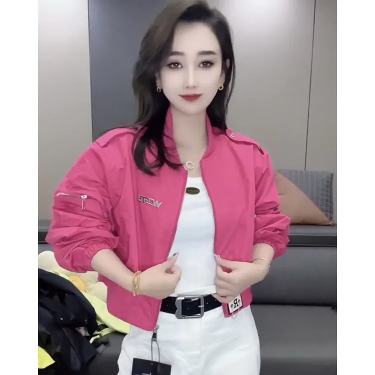 秋季短款棒球服夹克女洋气百搭休闲韩版齐腰减龄立领小风衣外套