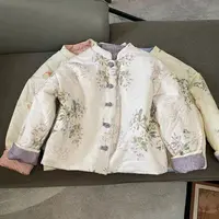 【初暖】（宽松双面穿）家居女士小棉袄中国风盘扣小立领冬季棉衣棉服