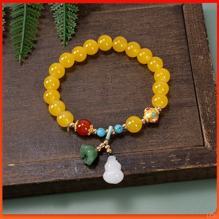 非金属手链彩琉璃精美手链景区7手串葫芦国风 莲蓬饰品