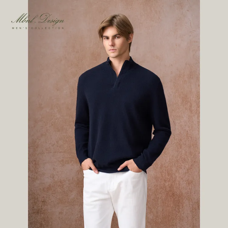MBNL-F「杰尼12-Pin」秦磊男装羊绒羊毛定织德国机织毛衣LL-WSY1221