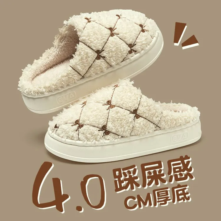 慈溪棉拖鞋女士冬天春秋居家用室内防滑月子鞋厚底家居保暖情侣男