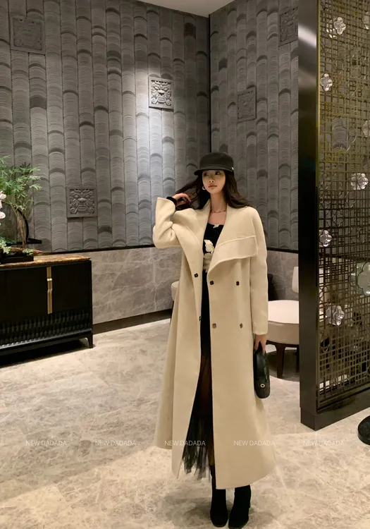 利达 NEW DADADA 秋冬羊绒时尚休闲修身气质外套毛呢大衣CHM3313