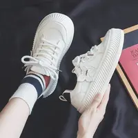 Ou Shi Yuan/欧诗媛秋冬皮面百搭学生板鞋小白鞋S6097008/7008