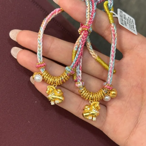 925银手链 马上有钱｜盘缠手绳可调节过年送礼时尚百搭多样发一