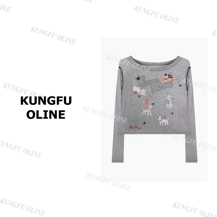 【天天粉丝专享】【天使小狗防晒】CT1900夏季长袖T恤百搭