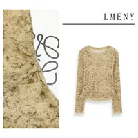 LMENY“琉璃晕染T”谁穿谁好看！圆领抽褶收腰晕染印花长袖T25CT017