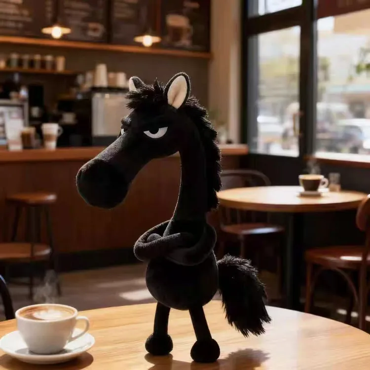 2026爆款马年吉祥物天选高冷黑马公仔挂件包包挂饰毛绒玩偶礼品