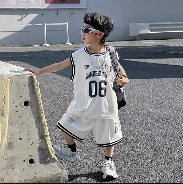【清爽一夏】男童速干球服套装中大童运动两件套00172