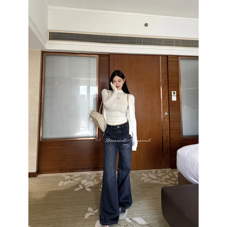 黑泽玄七“我的人生裤”！秋冬显瘦不塌臀后袋盖高臀线抓绒牛仔裤