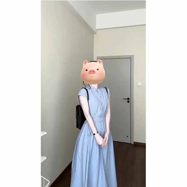 韩系短袖连衣裙女夏季收腰显瘦慵懒风宽松气质裙子度假长裙