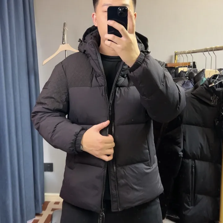 2025冬季男士新款连帽休闲时尚外套白鸭绒设计师高端痞帅不挑年龄