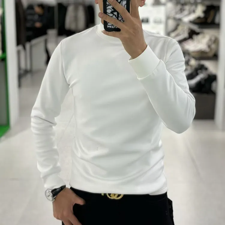 男装 重磅 保暖加绒垂感休闲百搭保暖舒适经典高品质长袖打底衫