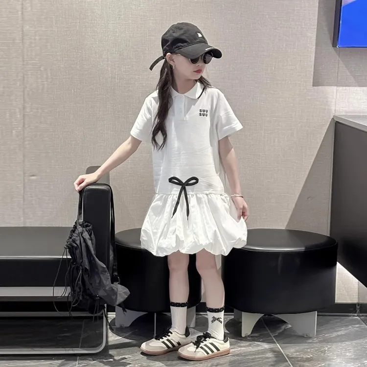 夏装连衣裙2025新款女大童夏季短袖公主裙儿童6-12岁女童裙子polo