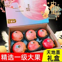 【中秋礼盒包装】会理突尼斯软籽石榴6个新鲜当季爆甜多汁坏果包赔