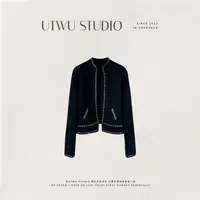 UTWU小敏「财阀小香」1oo绵羊毛定制金属嵌皮链条小香外套UTAW1064
