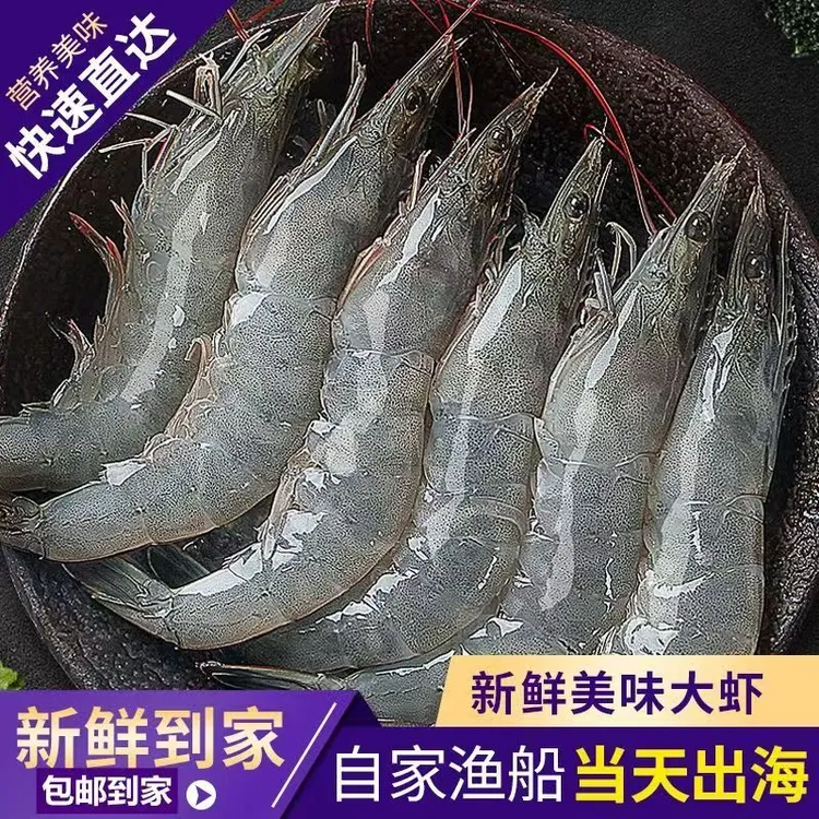 特大号2030海水大虾到手五巾 活虾速冻（单只15-20厘米左右）hh