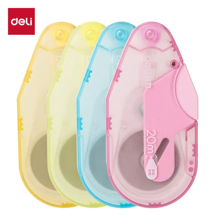  得力修正带套装膜带按动防尘防干大容量独立包装学生办公通用