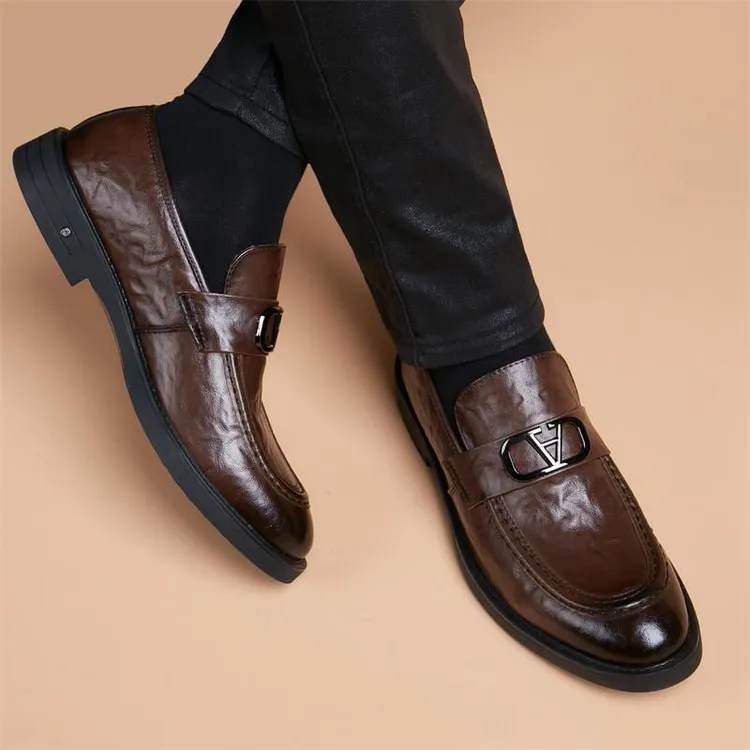 【香港DcSU&Shoes官方正品】头软面皮鞋男英伦透气真皮一脚蹬潮鞋