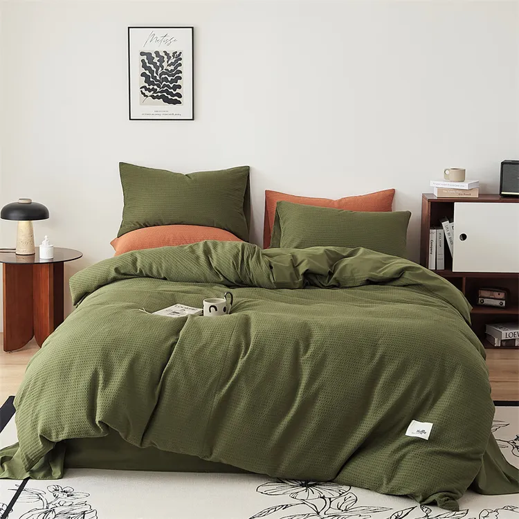 【晴美】全棉华夫格四件套-全系列