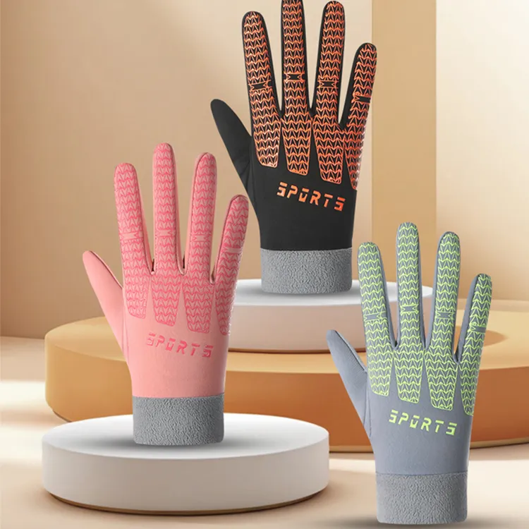 儿童秋冬季骑行保暖手套户外骑车自行车男孩女孩学生全指防寒手套