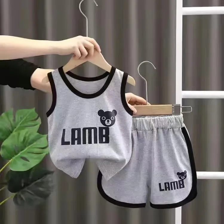 男童夏装背心套装2025新款洋气儿童装夏季无袖薄款两件套宝宝夏天