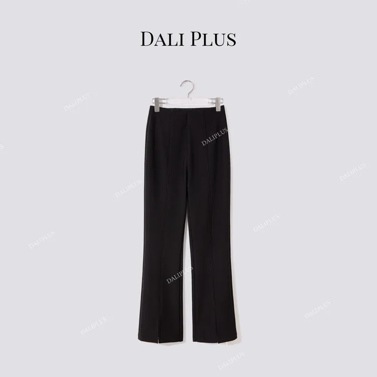 DALI PLUS“秋冬版加绒兔-绒瘦瘦裤”松紧腰百搭长裤-D5ST1343-2