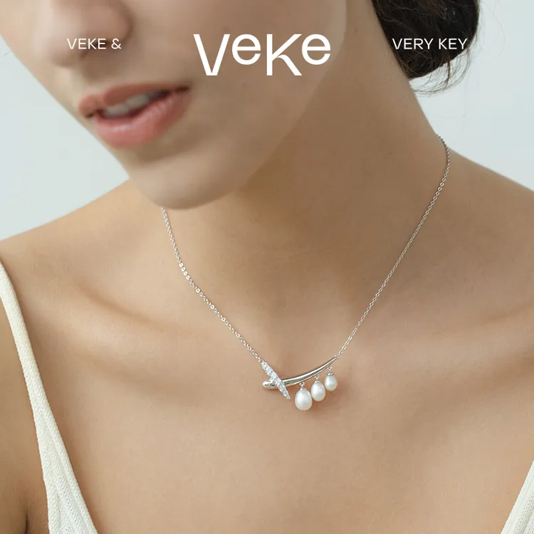 VEKE 合金仿珍珠吊坠 「风呤谣」原创设计项链吊坠NC15863A