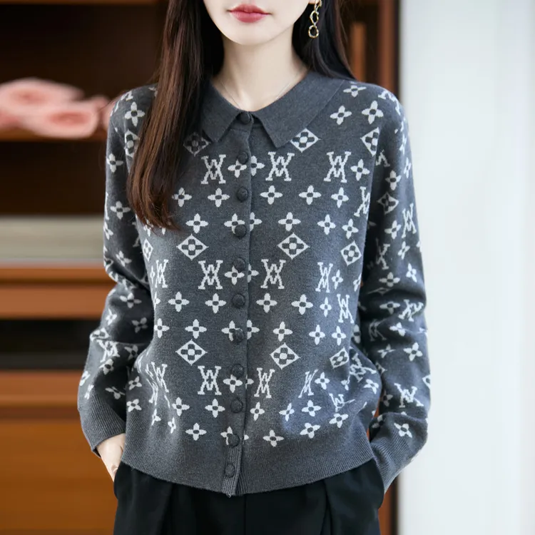 哥弟阿玛施正品提花毛针织衫女士扭花针织打底衫上衣毛衫打底衬衫