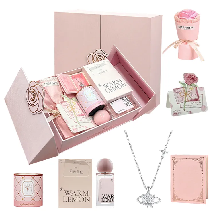 半绿甜心玫瑰礼盒送女生女友闺蜜生日情人节纪念日包包香水礼盒