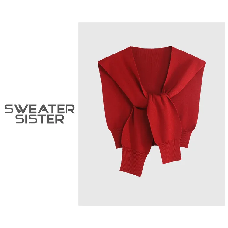 时尚外搭坎肩护肩颈保暖针织小披肩女255-3170