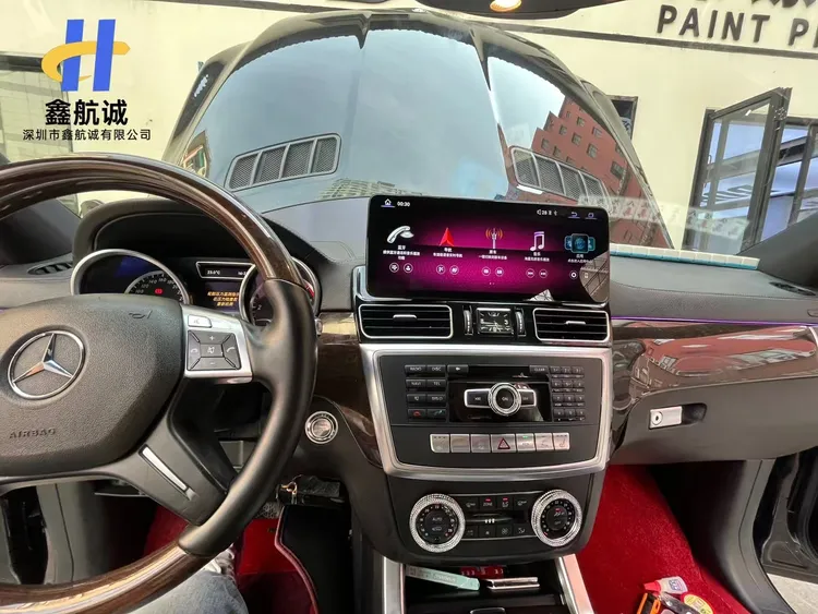 奔驰ml gl 高通12.8寸carplay 360全景倒车影像中控大屏导航