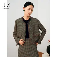 【小余专属】玖姿安娜蔻JTDQ40514优雅法式香风H型双侧口袋外套女