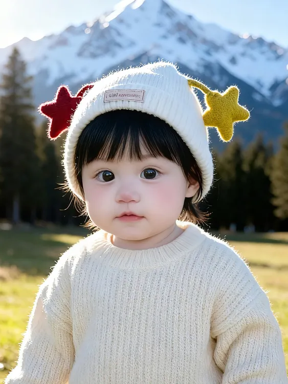 儿童帽子冬季韩版时尚百搭男童女孩针织套头帽秋冬宝宝加厚毛线帽