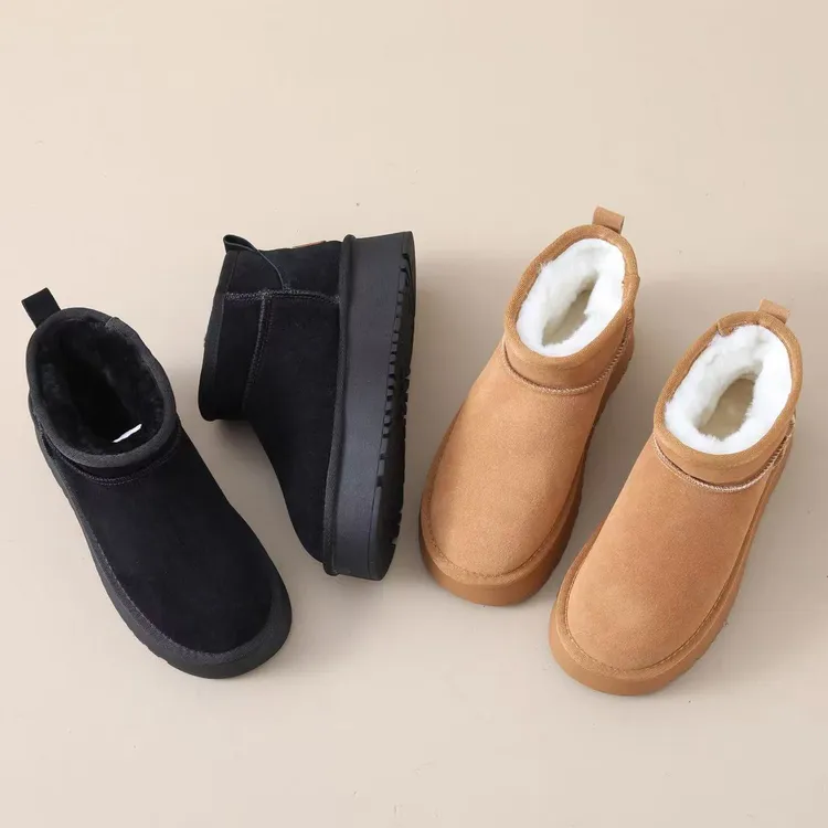 新疆包邮保暖防滑冬季短筒厚款时尚雪地靴5853