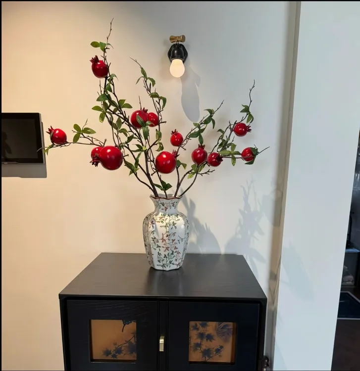 青花瓷陶瓷花瓶新中式摆件客厅插花玄关装饰品古风芍药插花