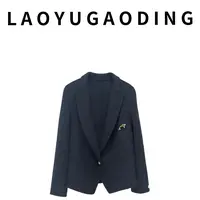 【LAOYUGAODING】高品质-6288山羊绒+天丝+绵羊毛气质短款大衣