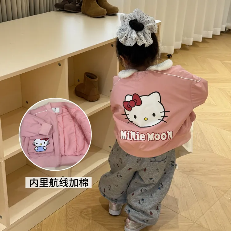 【鱼子酱0-5度】D25150WT卡通棉衣外套中小童女童童装