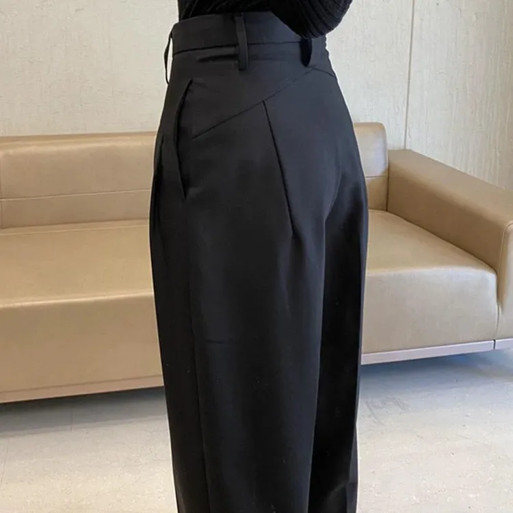 西装裤女高级感垂感春秋季2025新款小个子休闲显瘦宽松哈伦萝卜裤