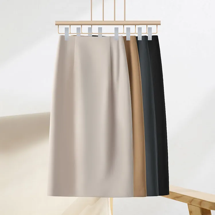 高腰半身裙女春秋季一步包臀裙2025新款长裙子直筒气质职业西装裙