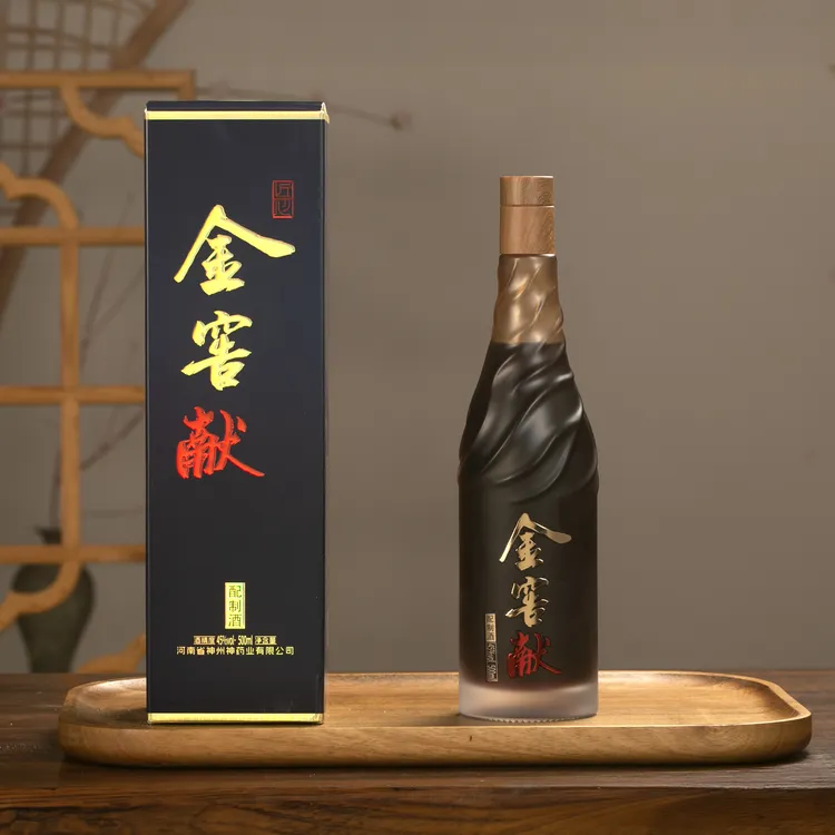 金窖献酒酱香型配制酒钢筋酒鹿血酒滋补人参酒500ml/瓶45度