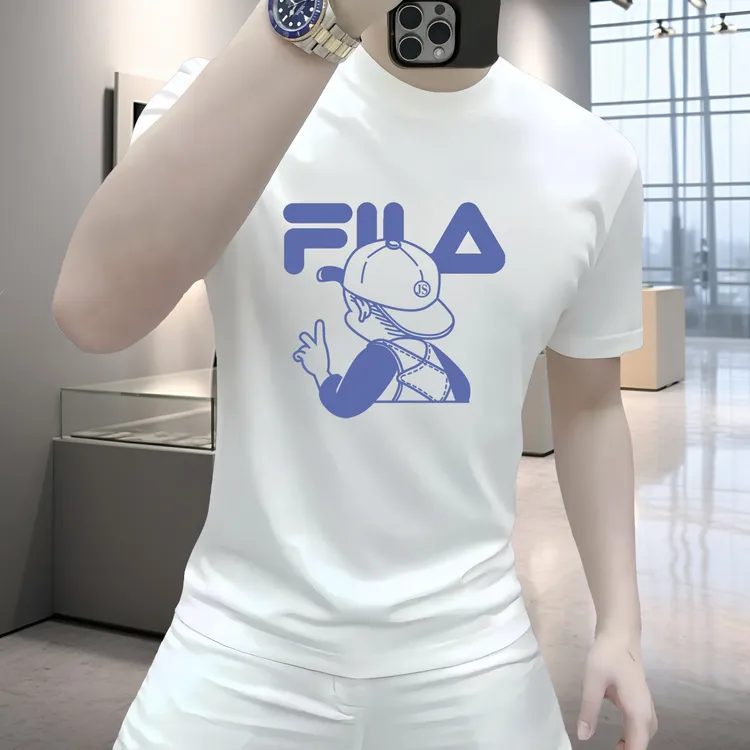 轻奢品质新款夏季纯棉男士T恤短袖休闲修身圆领百搭个性时尚透气