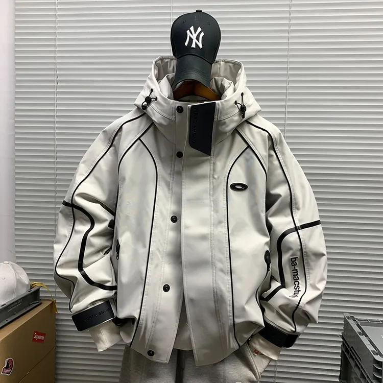 羽绒服外套男工装潮牌连帽冬季新款休闲宽松户外加厚保暖羽绒夹克