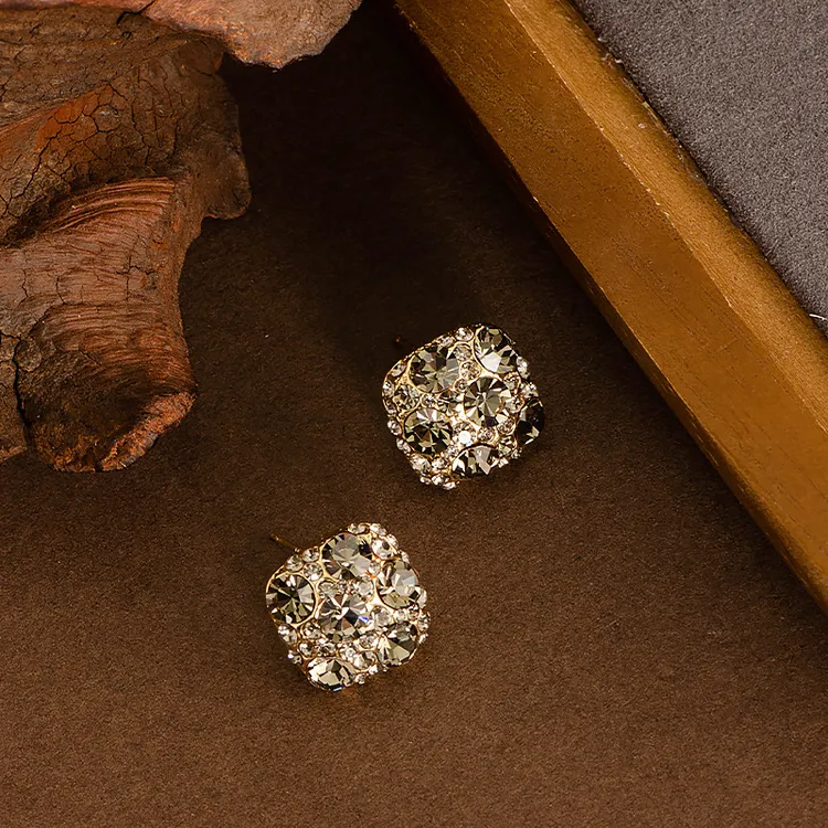 轻奢简约方形超闪耳钉小众设计高级感精致耳饰礼品套组商品图