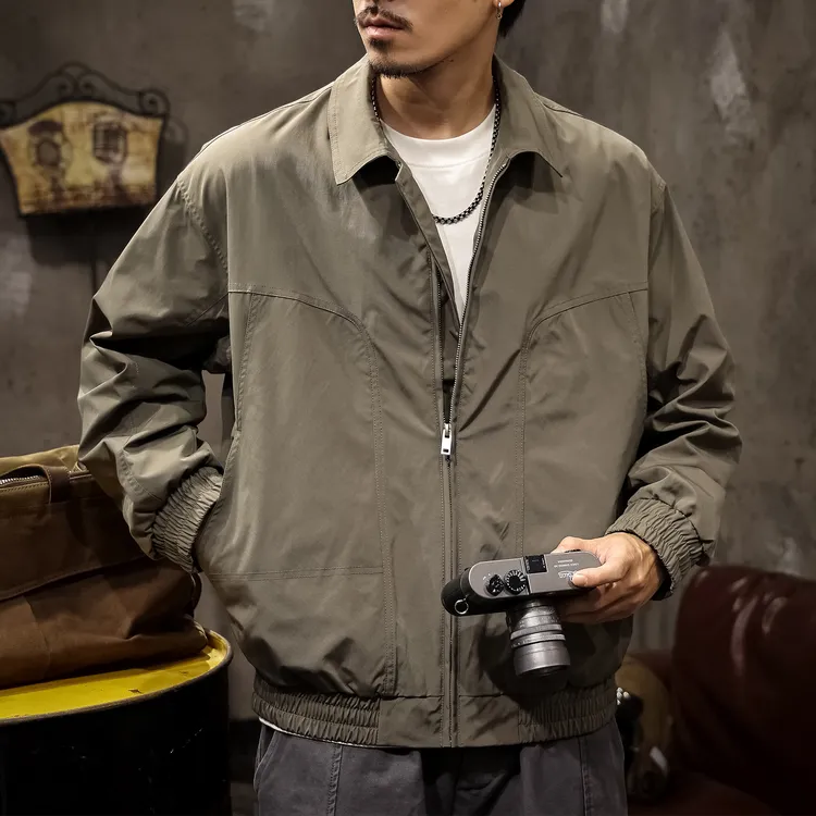 MR.MUDI/穆迪先生美式工装夹克男春秋新款宽松潮休闲短款翻领外套