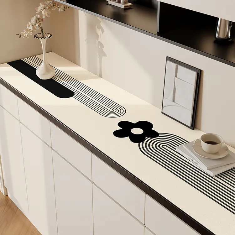 餐边柜台面垫简约环保皮革鞋柜台面垫防水防滑茶几电视柜台面垫子