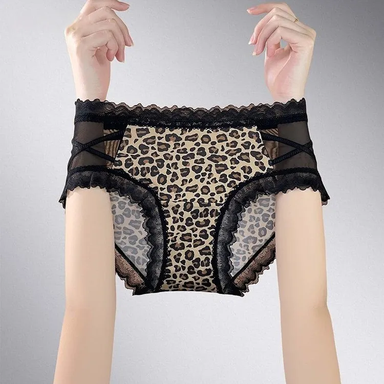 法式内裤女士纯棉抗菌加长裆无痕冰丝2025新款纯欲性感蕾丝短裤头